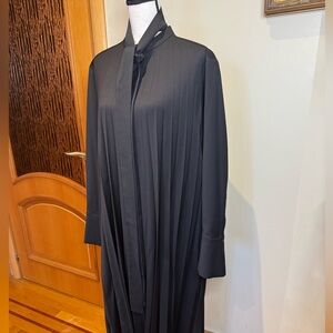 COs women’s pleated wool blend maxi dress Sz 44 fit all sizes